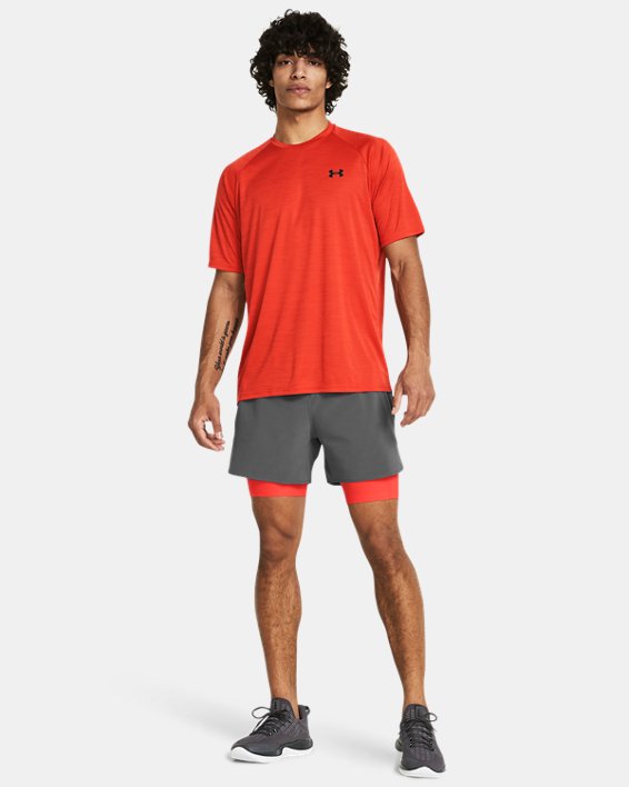Men's UA Velocity Short Sleeve in Red image number 2